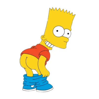 Simpsonovi – Bart se staženými kalhotami – jedlý papír na dort