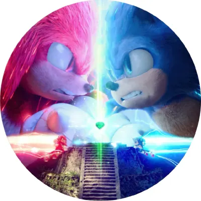 Sonic – souboj s Knucklesem o smaragd – jedlý papír na dort