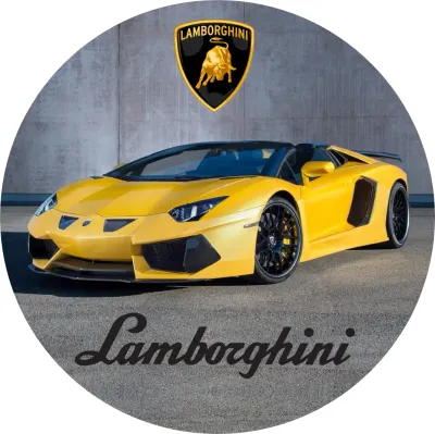 Sporťák Lamborghini – jedlý papír na dort