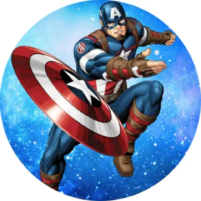 Avengers – Kapitán Amerika v letu s jiskrami – jedlý papír na dort