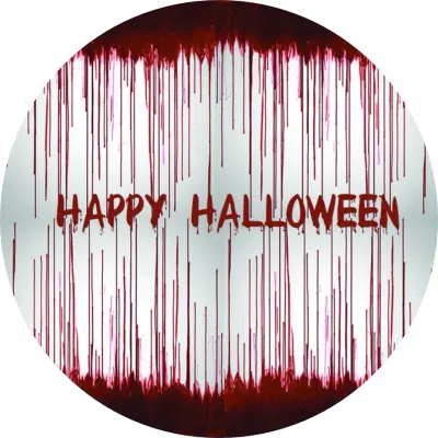 Halloween – krvavý nápis Happy Halloween – jedlý papír na dort