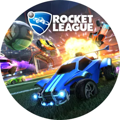 Rocket League – modré auto a létající míč – jedlý papír na dort