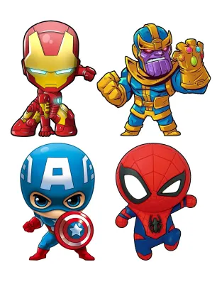 Avengers – Thanos s rukavicí a hrdinové – obdélníkový jedlý papír na dort
