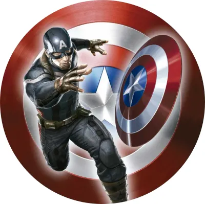 Avengers – Kapitán Amerika vrhající štít – jedlý papír na dort