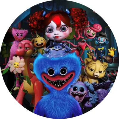 Huggy Wuggy – parta hraček z Poppy Playtime – jedlý papír na dort