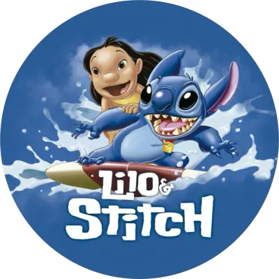 Lilo a Stitch – surfování na mořské vlně – jedlý papír na dort