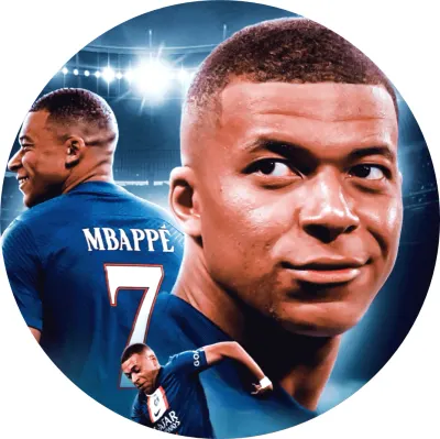 Kylian Mbappé – číslo 7 a stadion v noci – jedlý papír na dort
