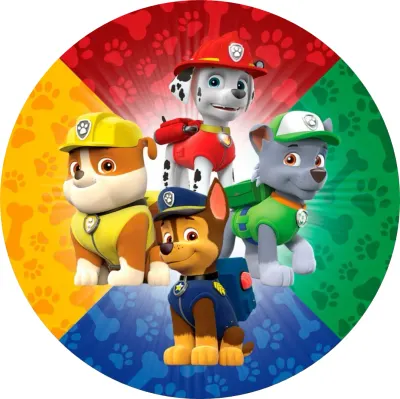 Tlapková patrola – Chase, Marshall, Rubble, Rocky – jedlý papír na dort