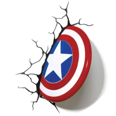 Avengers – štít Kapitána Ameriky v prasklé zdi – jedlý papír na dort