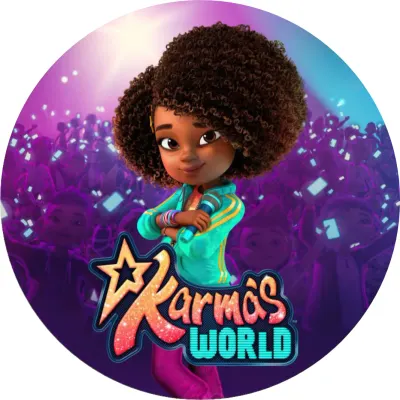 Karmas World – koncert s publikem a logem – jedlý papír na dort