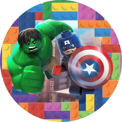 Lego Avengers – jedlý papír na dort