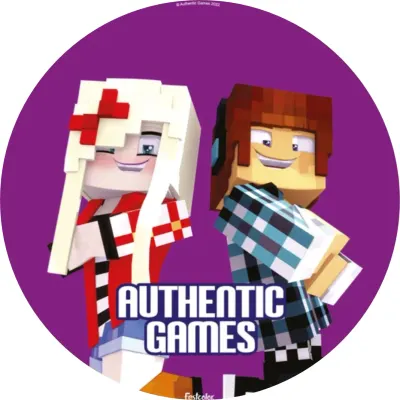 Minecraft – Authentic Games dvojice na fialové – jedlý papír na dort