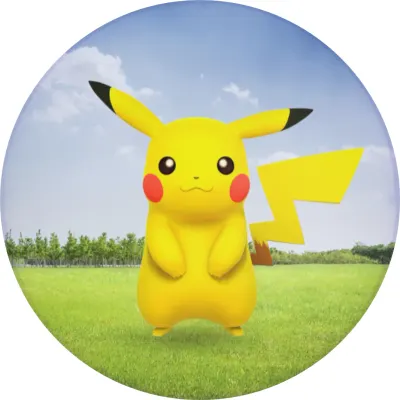 Pokémon – Pikachu na zeleném trávníku – jedlý papír na dort