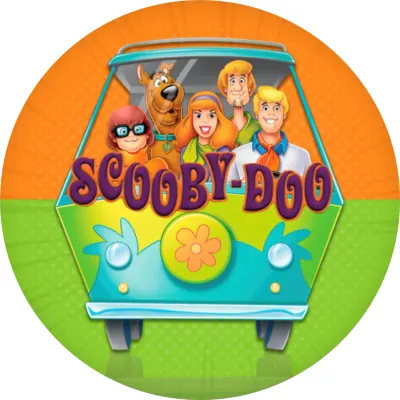 Scooby Doo – parta vykukující z dodávky – jedlý papír na dort