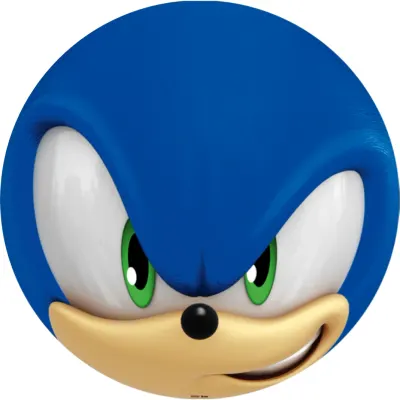 Sonic – detailní portrét tváře – jedlý papír na dort