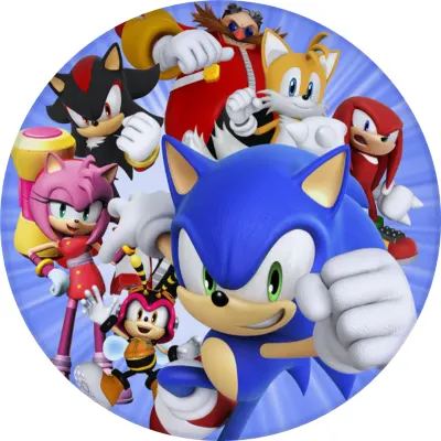 Sonic – velká parta hrdinů a Charmy – jedlý papír na dort