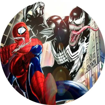 Spiderman – souboj s Venomem u mrakodrapů – jedlý papír na dort