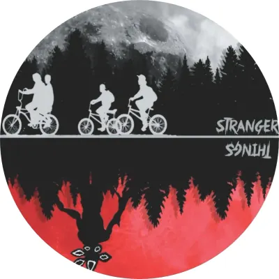 Stranger Things – zrcadlení lesa a demogorgon – jedlý papír na dort