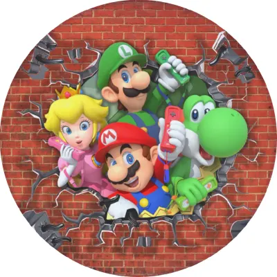 Super Mario – parta prorážející cihlovou zeď – jedlý papír na dort