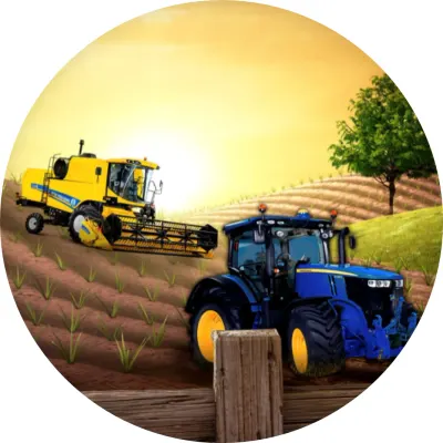 Traktor a kombajn – jedlý papír na dort