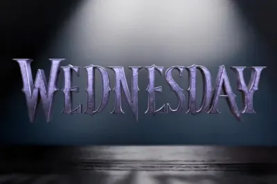 Wednesday – 3D gotický nápis – obdélníkový jedlý papír na dort