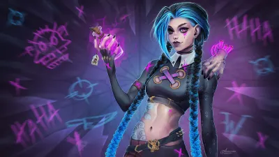 Wednesday – ve stylu Jinx s modrými copy – obdélníkový jedlý papír na dort