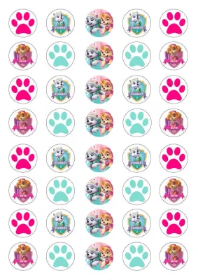 Paw Patrol na cupcakes – jedlá kolečka na cupcakes