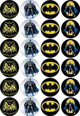 Batman na cupcakes – jedlá kolečka na cupcakes