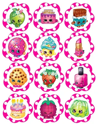 Happy Pink na cupcakes – jedlá kolečka na cupcakes