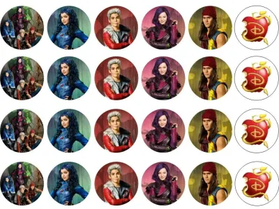 Disney Stars na cupcakes – jedlá kolečka na cupcakes