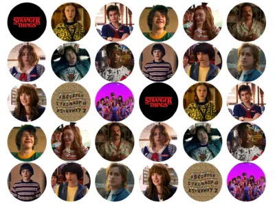 Stranger Things – na cupcakes – jedlá kolečka na cupcakes