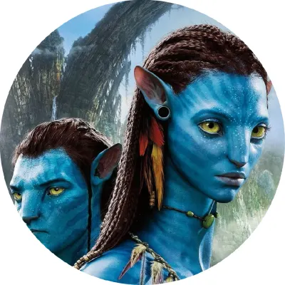 Avatar – dva bojovníci a ozdoba z peří – jedlý papír na dort
