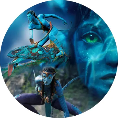 Avatar – velká tvář, válečnice a šelma – jedlý papír na dort