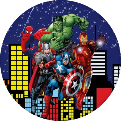 Avengers – tým před mrakodrapy pod hvězdami – jedlý papír na dort