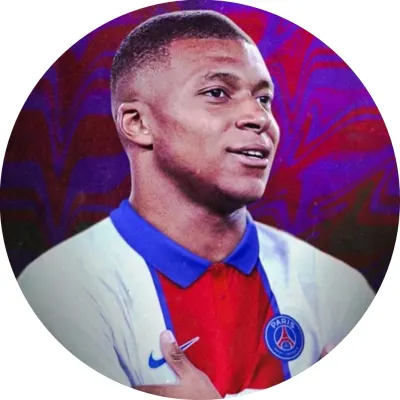 Kylian Mbappé – portrét na fialovém pozadí – jedlý papír na dort