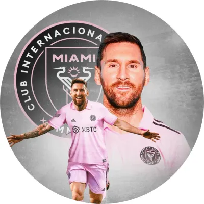 Lionel Messi – oslava gólu a erb Miami – jedlý papír na dort