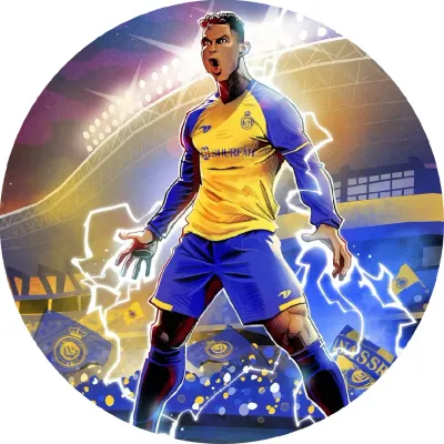 Cristiano Ronaldo – blesky a stadion Al-Nassr – jedlý papír na dort