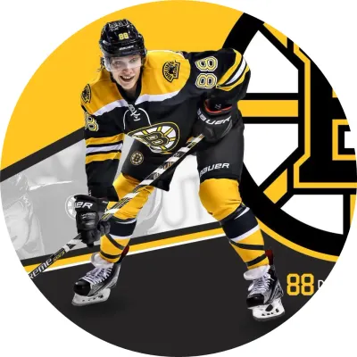 David Pastrňák – Boston vhazování a nápis 88 – jedlý papír na dort
