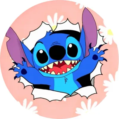 Lilo a Stitch – Stitch lezoucí z papíru s květy – jedlý papír na dort
