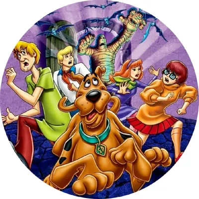 Scooby Doo – útěk party před mumií – jedlý papír na dort