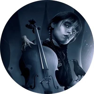 Wednesday – s violoncellem, Věcí a havranem – jedlý papír na dort