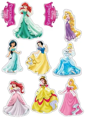 Princezny Disney – obdélníkový jedlý papír na dort