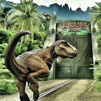Dinosaur – Jurský park – obdélníkový jedlý papír na dort