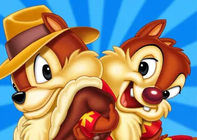Rychlá rota – Chip a Dale, modré paprsky – obdélníkový jedlý papír na dort