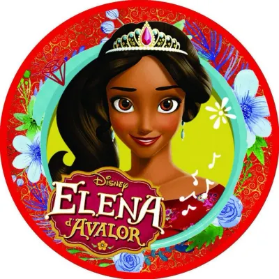 Elena z Avaloru – portrét s korunkou v rámečku – jedlý papír na dort