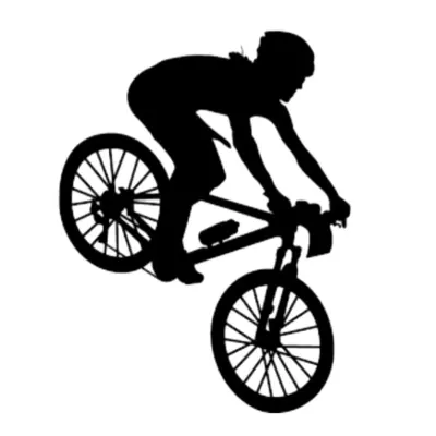 Cyklista – silueta – jedlý papír na dort