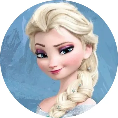 Frozen – detailní portrét usměvavé Elsy – jedlý papír na dort