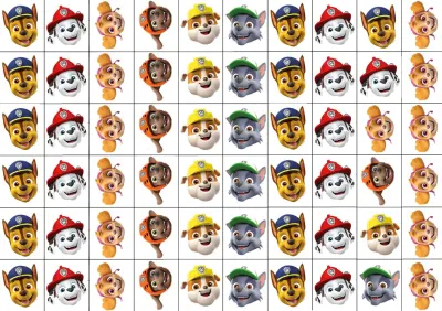 Tlapková patrola – Paw Patrol – hlavičky – jedlá kolečka na cupcakes