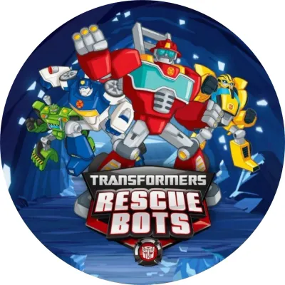 Transformers – Rescue Bots tým v modré jeskyni – jedlý papír na dort
