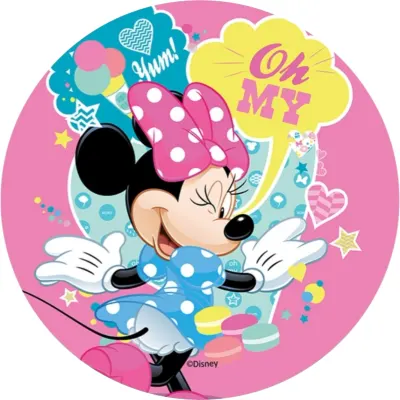 Minnie – bublina Oh MY a zmrzlina – jedlý papír na dort